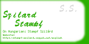 szilard stampf business card